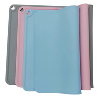 Mata dla zwierząt domowych wodoodporna antypoślizgowa dla kota kolor silikonowa mata na karmę dla zwierząt miska dla zwierząt woda pitna Pad podkładka do karmienia dla psów łatwe do czyszczenia 3